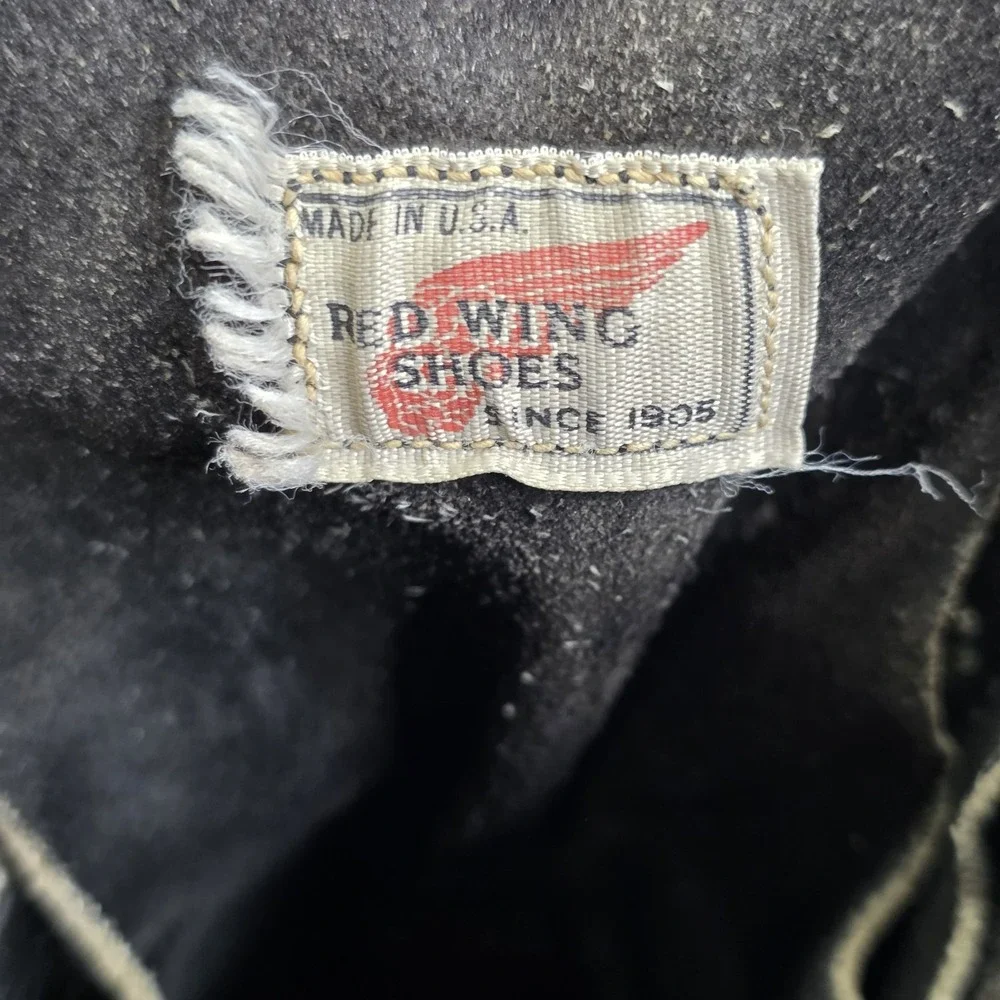 Red Wing‎ 919 Lineman Boots Green Sole Vintage Rare🇺🇸 USA Distressed Size 13 C